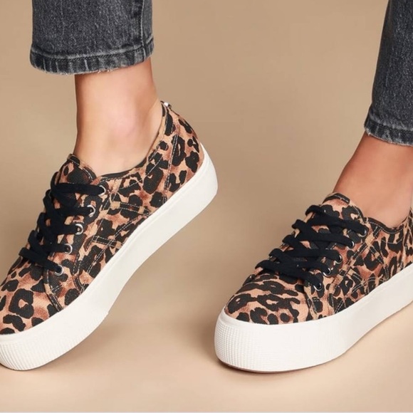 Steve Madden Shoes - Emmi Leopard Print Platform Sneakers
